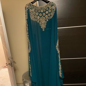 Turquoise kaftan top excellent condition.